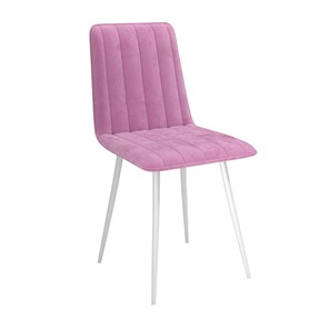 Кухонный стул Тахо, велюр тенерифе розовый/Цвет металл белый в Рязани