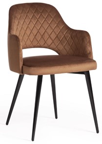 Обеденный стул VALKYRIA (mod. 711) 55х55х80 коричневый barkhat 11/черный арт.15342 в Рязани