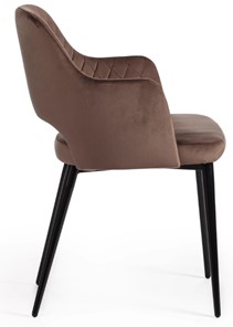 Обеденный стул VALKYRIA (mod. 711) 55х55х80 коричневый barkhat 12/черный арт.19001 в Рязани - предосмотр 1