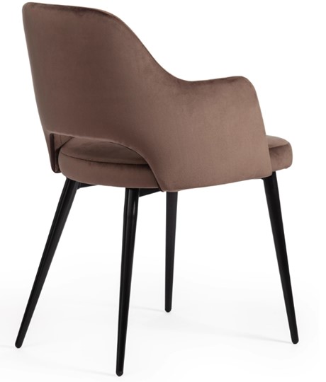 Обеденный стул VALKYRIA (mod. 711) 55х55х80 коричневый barkhat 12/черный арт.19001 в Рязани - изображение 2