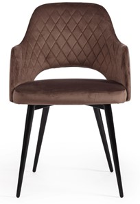 Обеденный стул VALKYRIA (mod. 711) 55х55х80 коричневый barkhat 12/черный арт.19001 в Рязани - предосмотр 4