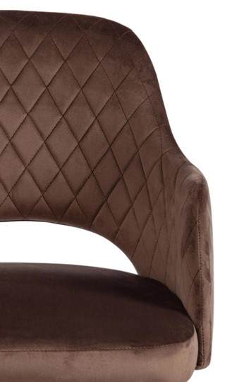 Обеденный стул VALKYRIA (mod. 711) 55х55х80 коричневый barkhat 12/черный арт.19001 в Рязани - изображение 5