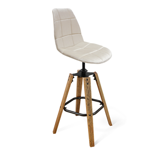 Барный стул SHT-ST29-C/S93 (жемчужный/брашированный коричневый/черный муар) в Рязани