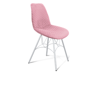 Обеденный стул SHT-ST29-С22 / SHT-S100 (розовый зефир/хром лак) в Рязани