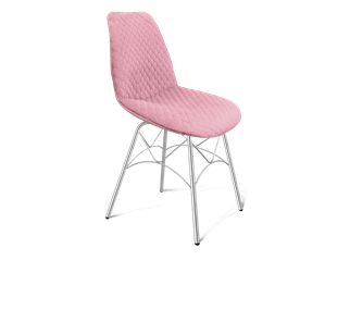 Обеденный стул SHT-ST29-С22 / SHT-S107 (розовый зефир/хром лак) в Рязани
