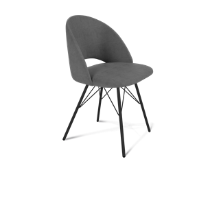 Обеденный стул SHT-ST34 / SHT-S37 (платиново-серый/черный муар) в Рязани