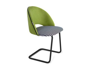 Обеденный стул SHT-ST34-3 / SHT-S45-1 (оливковый/гусиная лапка/черный муар) в Рязани