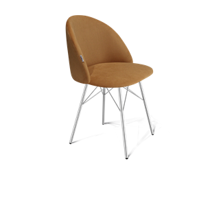 Обеденный стул SHT-ST35 / SHT-S64 (горчичный/хром лак) в Рязани