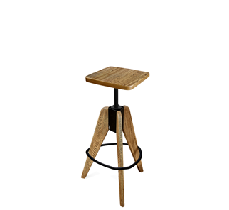 Барный стул SHT-ST9/S92 (дуб брашированный коричневый/брашированный коричневый/черный муар) в Рязани