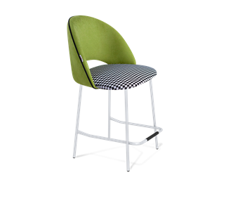 Полубарный стул SHT-ST34-3 / SHT-S29P-1 (оливковый/гусиная лапка/хром лак) в Рязани