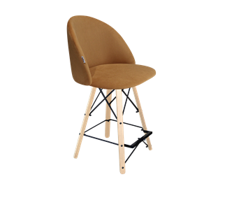 Полубарный стул SHT-ST35 / SHT-S80-1 (горчичный/прозрачный лак/черный) в Рязани