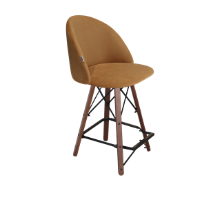 Полубарный стул SHT-ST35 / SHT-S80-1 (горчичный/темный орех/черный) в Рязани