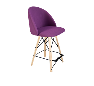 Полубарный стул SHT-ST35 / SHT-S80-1 (ягодное варенье/прозрачный лак/черный) в Рязани