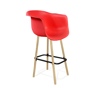 Барный стул SHT-ST31/S94 (красный/прозрачный лак/черный муар) в Рязани