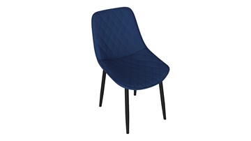 Кухонный стул Oscar (Черный муар/Велюр L005 синий) в Рязани