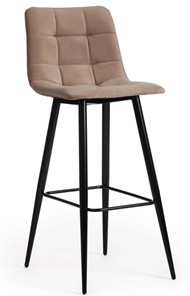 Барный стул CHILLY (mod.7095б) 50х44х104 бежевый barkhat 5/черный арт.19637 в Рязани