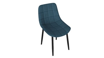 Обеденный стул Boston (Черный муар/Велюр V006 бирюзовый) в Рязани