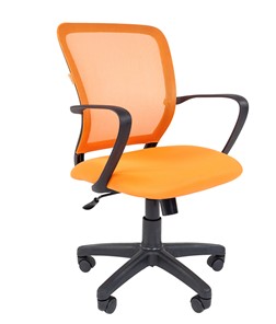 Кресло офисное CHAIRMAN 698 black TW, ткань, цвет оранжевый в Рязани - предосмотр