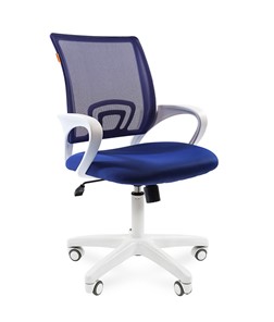 Компьютерное кресло CHAIRMAN 696 white, ткань, цвет синий в Рязани