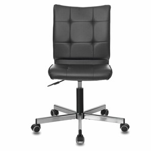 Офисное кресло Brabix Stream MG-314 (без подлокотников, пятилучие серебристое, экокожа, черное) 532077 в Рязани