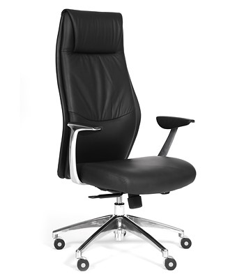 Офисное кресло CHAIRMAN Vista Экокожа премиум черная в Рязани - изображение