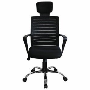 Кресло офисное Brabix Victory MG-016 (подголовник, хром, черное) 531924 в Рязани