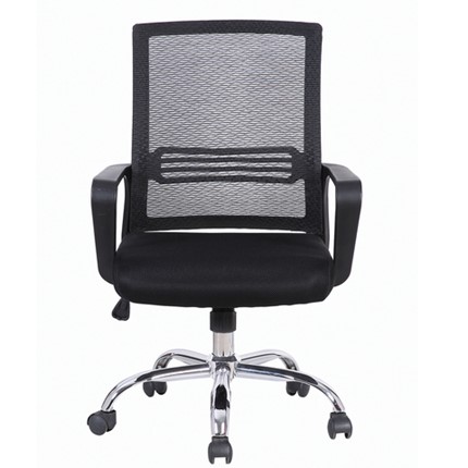 Компьютерное кресло Brabix Daily MG-317 (с подлокотниками, хром, черное) 531833 в Рязани - изображение