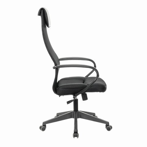 Кресло офисное Brabix Premium Stalker EX-608 PL (ткань-сетка/кожзам, черное) 532090 в Рязани - изображение 2
