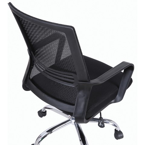 Компьютерное кресло Brabix Daily MG-317 (с подлокотниками, хром, черное) 531833 в Рязани - изображение 8