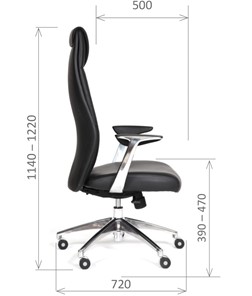 Офисное кресло CHAIRMAN Vista Экокожа премиум черная в Рязани - предосмотр 2