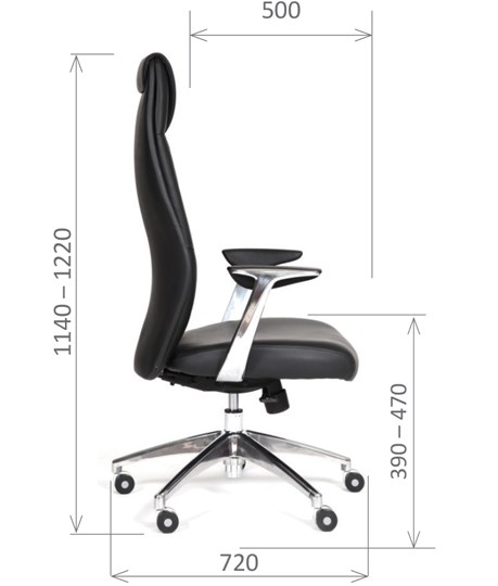 Офисное кресло CHAIRMAN Vista Экокожа премиум черная в Рязани - изображение 2
