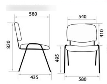 Офисный стул ISO  W BLACK V4 кожзам в Рязани - предосмотр 1