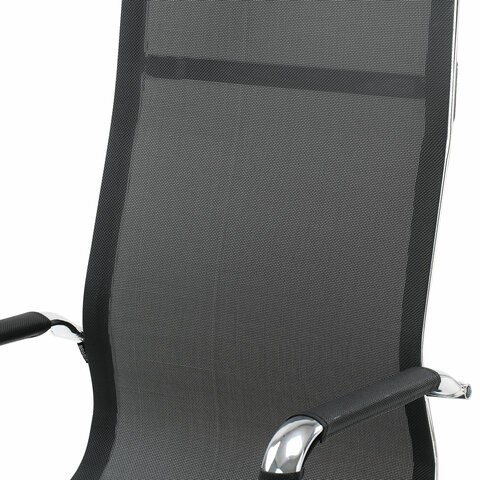 Кресло компьютерное Brabix Line EX-530 (хром, сетка, черное) 531846 в Рязани - изображение 6