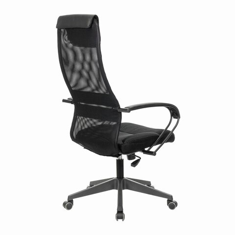 Кресло офисное Brabix Premium Stalker EX-608 PL (ткань-сетка/кожзам, черное) 532090 в Рязани - изображение 3