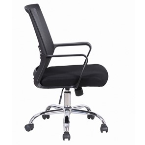 Компьютерное кресло Brabix Daily MG-317 (с подлокотниками, хром, черное) 531833 в Рязани - предосмотр 1