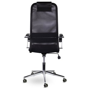 Компьютерное кресло Brabix Premium Pilot EX-610 CH (хром, ткань-сетка, черное) 532417 в Рязани - предосмотр 4