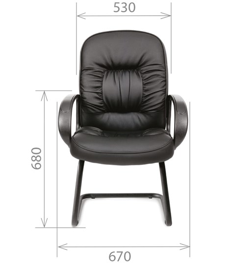 Кресло компьютерное CHAIRMAN 416V экокожа черная в Рязани - изображение 1