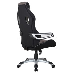 Кресло офисное Brabix Techno GM-002 (ткань, черное/серое, вставки белые) в Рязани - предосмотр 2