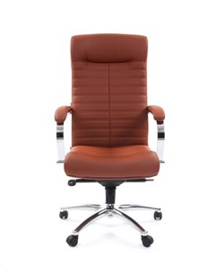 Кресло офисное CHAIRMAN 480 Экокожа Terra 111 (коричневая) в Рязани - предосмотр 1