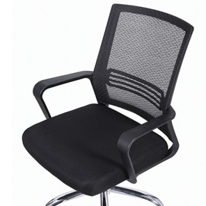 Компьютерное кресло Brabix Daily MG-317 (с подлокотниками, хром, черное) 531833 в Рязани - предосмотр 5