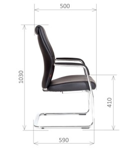 Кресло офисное CHAIRMAN Vista V Экокожа премиум черная в Рязани - предосмотр 2