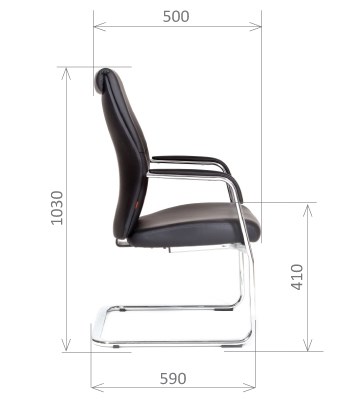 Кресло офисное CHAIRMAN Vista V Экокожа премиум черная в Рязани - изображение 2