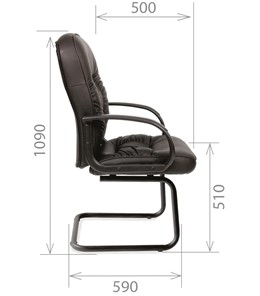 Кресло компьютерное CHAIRMAN 416V экокожа черная в Рязани - предосмотр 2