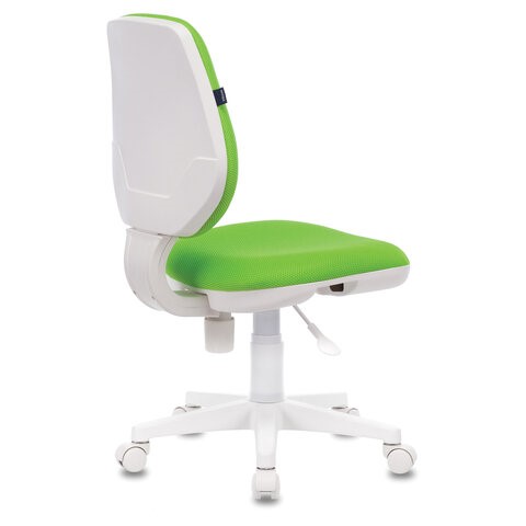 Компьютерное кресло Brabix Fancy MG-201W (без подлокотников, пластик белый, салатовое) 532414 в Рязани - изображение 3