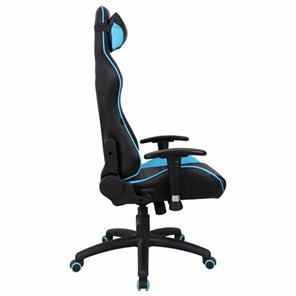 Кресло компьютерное Brabix GT Master GM-110 (две подушки, экокожа, черное/голубое) 531928 в Рязани - предосмотр 1