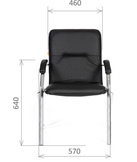 Офисное кресло CHAIRMAN 850 Экокожа Terra 118 черная в Рязани - изображение 1