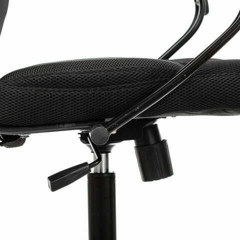 Кресло офисное Brabix Premium Stalker EX-608 PL (ткань-сетка/кожзам, черное) 532090 в Рязани - изображение 4