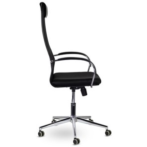 Компьютерное кресло Brabix Premium Pilot EX-610 CH (хром, ткань-сетка, черное) 532417 в Рязани - предосмотр 1