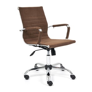 Кресло компьютерное URBAN-LOW флок, коричневый, арт.14446 в Рязани