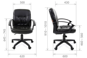 Кресло офисное CHAIRMAN 651 ЭКО черное в Рязани - предосмотр 3